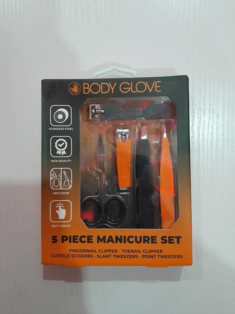 Manicure Set of 5 Piece Body Glove Orange Colour