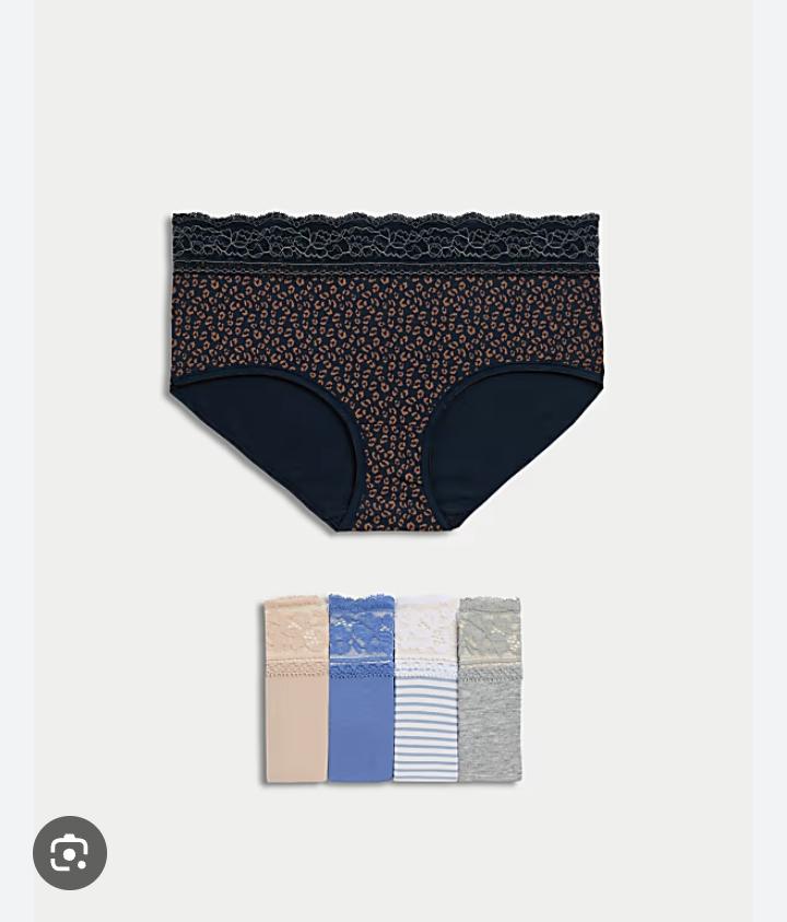 Marks & Spencer 5Pack Full Briefs Lac with Cotton Lycra Pant