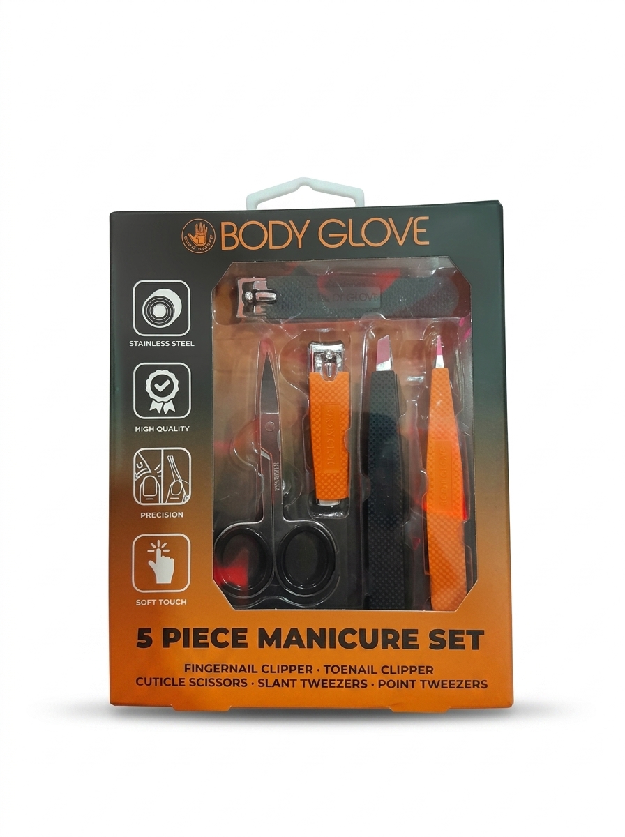 Manicure Set of 5 Piece Body Glove Orange Colour